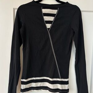 Jean Paul Gaultier Black and White Long Sleeve Top